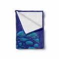 thumbnail image 2 of Polar Bear Soft Flannel Fleece Blanket, Polar Bear Standing on an Icea Floe Designed as Abstract Heart Print, Cozy Plush for Indoor and Outdoor Use, 70" x 90", Indigo Teal and White, by Ambesonne, 2 of 6