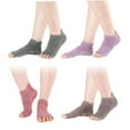 thumbnail image 4 of FELTECHELECTR Yoga Non Slip Socks 4 Pair Combed Cotton Anti Slip Women Yoga Socks for Studio Use, 4 of 8
