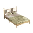 thumbnail image 3 of Full Size Retro Wood Platform Bed with Gourd Headboard - Natural, 3 of 6