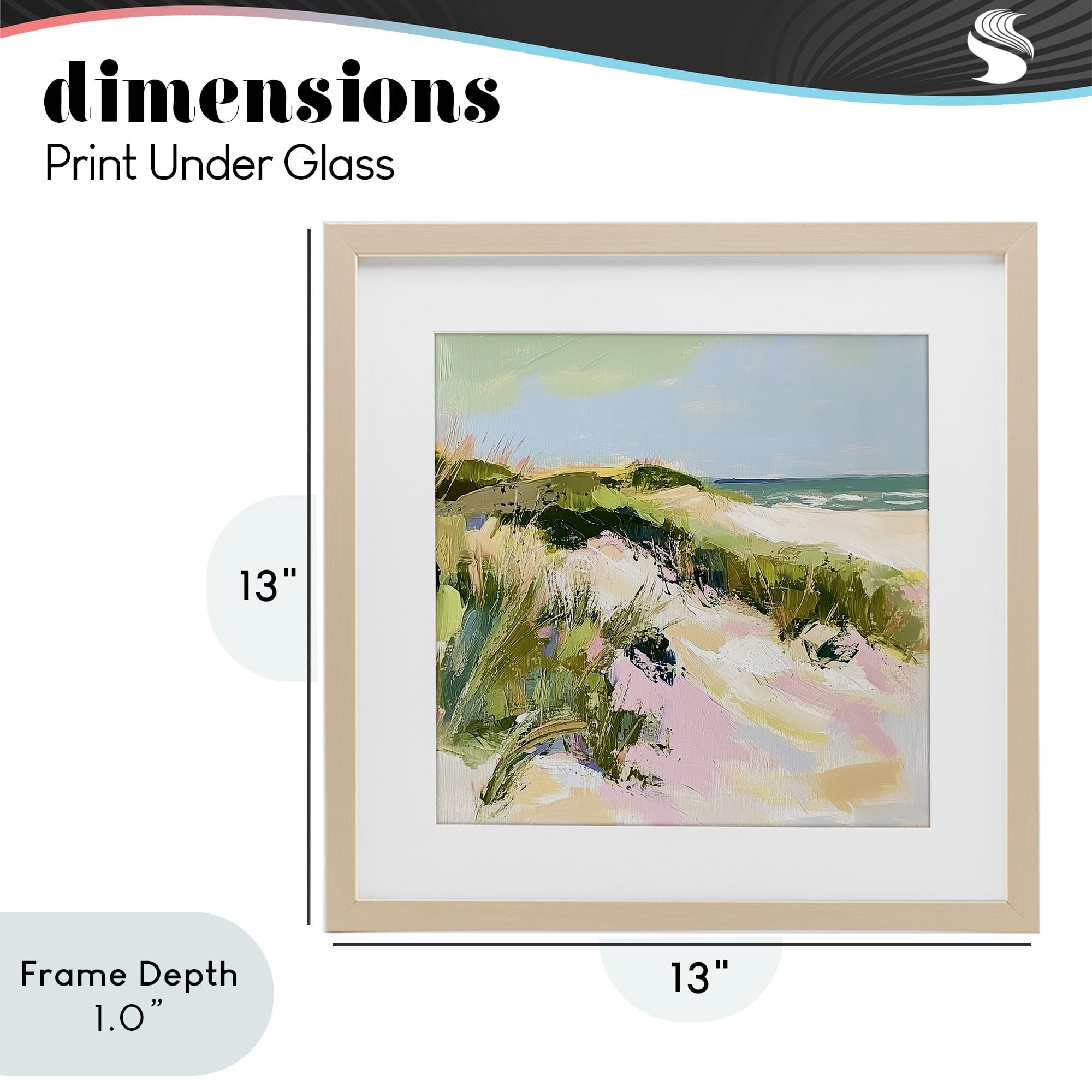 Stupell Industries Pastel Coastal Dunes at Sunrise Birch Framed Print Under Glass, design by Heidi Kuntz