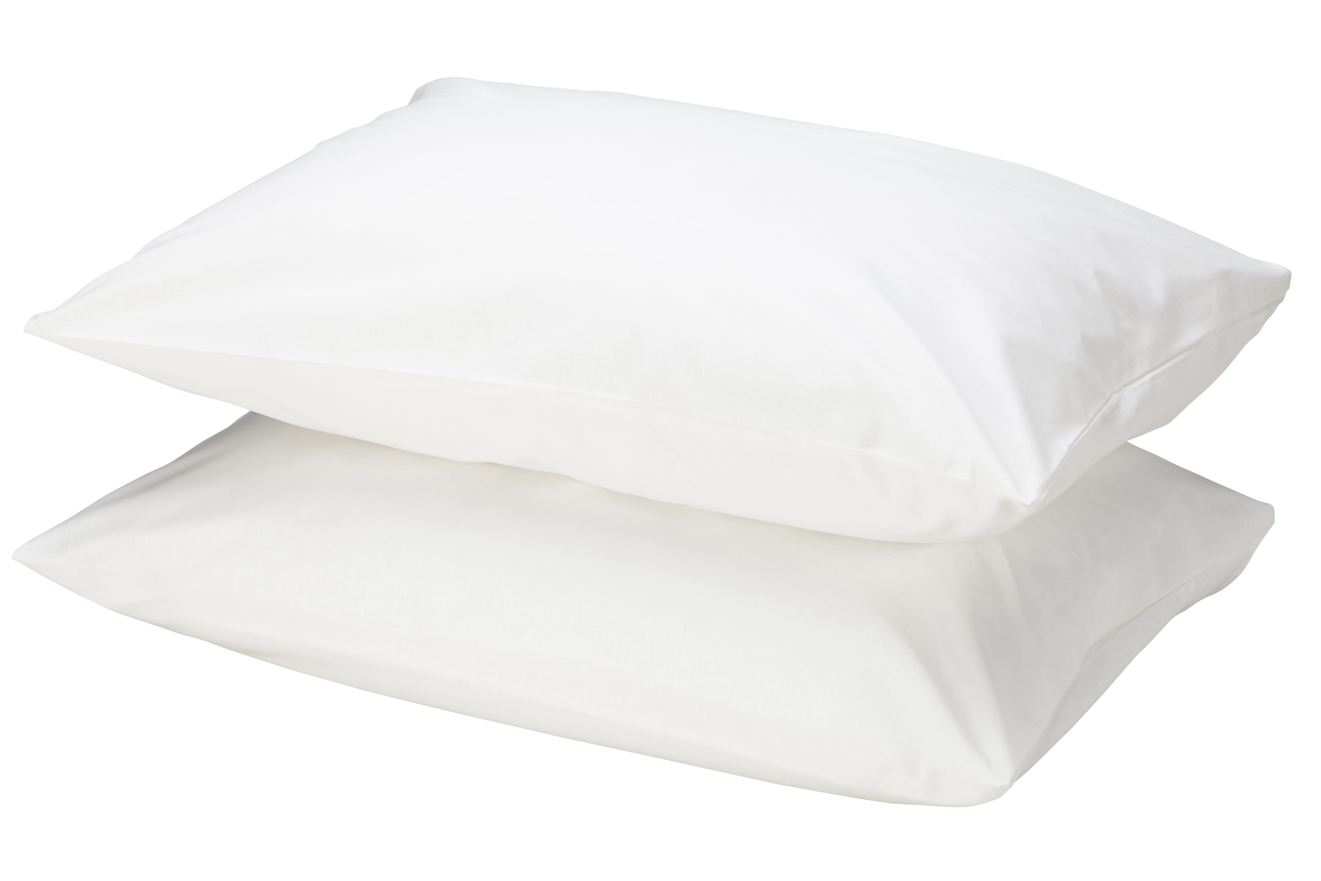 White Extra Large Luxury Pillowcase Pair Sleep Box Pillow Polycotton Housewife 