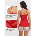 thumbnail image 4 of Charmo Women's Basic Cami Adjustable Spaghetti Strap Built in Bra Tank Top 2 Pack, 4 of 5