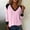 Pink, variant on QUNYINEY Colorblock Womens T Shirts Long Sleeve Crew Neck Tops Loose Fit Pullover Classic T-Shirt