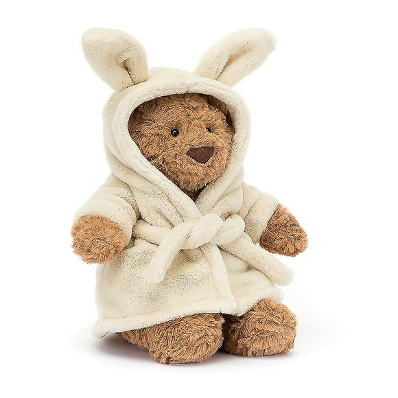 2024jelly* Stuffed Animal Toy Bartholomew Bear Bathrobe Medium - H26 X W12 Cm