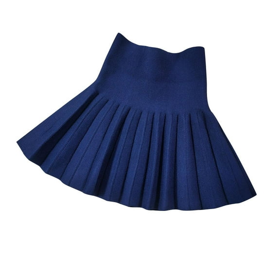 Darzheoy Girls Skirt Casual Pleated Elastic Waist Skirt Comfortable Versatile A-line Princess Skirt Spring Summer Loose Solid Color Skirt ,Size:2-7 Years