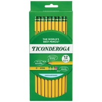 Ticonderoga Premium Wood Pencils, Unsharpened #2 Lead, Yellow, 12 Count