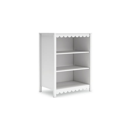 Signature Design by Ashley Hallityn 3-Tier Bookcase with 2 Adjustable Shelves, White