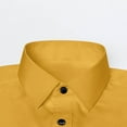 thumbnail image 5 of YLSDY Men's Long Sleeve Dress Shirts Stretch Wrinkle Free Button Down Shirt Business Wedding Formal Shirts Regular Fit Gold XXXL, 5 of 5
