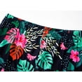 thumbnail image 5 of Beezizac Tropical Black Flower & Palm Leaves Pajamas for Girls Tween Clothes Long Sleeves & Pants PJ Set Big Kid Size 8, 5 of 7