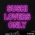 thumbnail image 3 of Craftnamesign Sushi Lovers Only Neon Sign, Sushi Japanese Restaurant Decor, 3 of 4