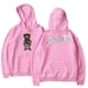 thumbnail image 3 of Sudadera con capucha Peso Pluma Sudadera con capucha con estampado de rapero, estilo hip hop, informal, estilo callejero, con estampado de osito de peluche, 3 of 4