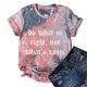 thumbnail image 2 of Camiseta de mujer Camisetas Cuello redondo Camiseta de manga corta Estampado de letras Tie-dye Camiseta Tops Blusa Regalo para mujeres Pompotops hkajfhjk469673, 2 of 9