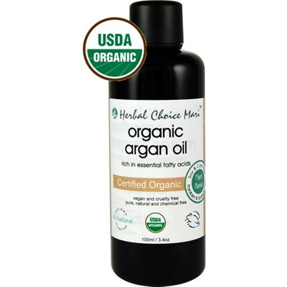 Herbal Choice Mari Organic Argan Oil, 3.4 Oz - Walmart.com - Walmart.com