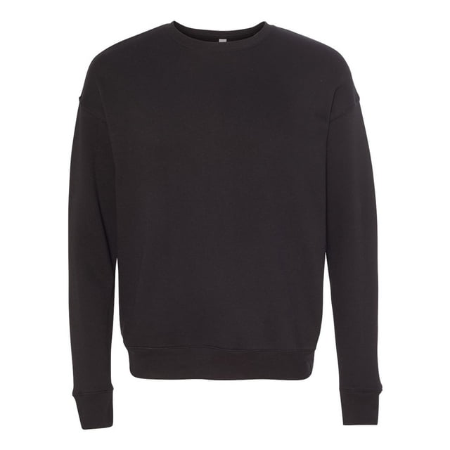 Bella Canvas Men`s Drop Shoulder Fleece, M, Black