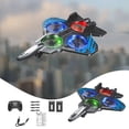 thumbnail image 1 of Avión de control remoto de espuma, helicóptero de hobby, portátil, fácil de volar, 6 canales, juguete volador para exteriores, avión de EVA, dos baterías azules, 1 of 8
