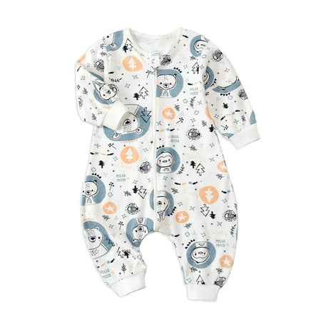 

Baby Sleeping Bag Toddler Sleeping Sack with Feet 1.5 Tog Spring Autumn Romper Long Sleeve Pajamas