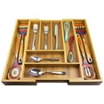 thumbnail image 3 of Totally Bamboo Kitchen Drawer Organizer, Expandable Silverware and Utensil Holder, 8 Compartments with Dividers, 3 of 7