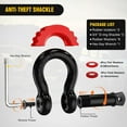 thumbnail image 4 of Nilight Off Road Recovery Kit Tow Strap 3 Inch x 8 Ft Heavy Duty Tow Rope with Winch Snatch Block Pulley and 3/4 Inch Anti-Theft D Ring Shackles Storage Bag 31500 LBS Break Strength, 4 of 9