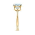 thumbnail image 3 of Angara Natural 2.3 Ct. Aquamarine with Diamond Classic Ring in 14K Yellow Gold for Women (Ring Size: 11.5), 3 of 10