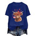 thumbnail image 5 of COMVALUE Womens Highland Cow Shirt Cute Cowgirl Tshirt Cattle Bella Graphic Tees Casual Short Sleeve Summer Tops (Blue, XXL), 5 of 6