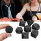 thumbnail image 3 of Juego de dados negros poliédricos para TRPG DND, juego de dados poliédricos para juegos de mesa, juegos de matemáticas, 7 piezas por juego, 3 of 4