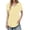 A-Light Yellow940, variant on Women's Curved-Hem Short-Sleeve Casual Tees V-Neck Daily Walking Relaxed Fit Shirts