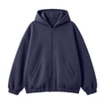 thumbnail image 6 of QUNYINEY Hoodie Women Blue Zip Up Fall Sweatshirt Casual Hooded with Pocket Long Sleeve Loose Fit Sweatshirts for Women S-2XL, 6 of 6