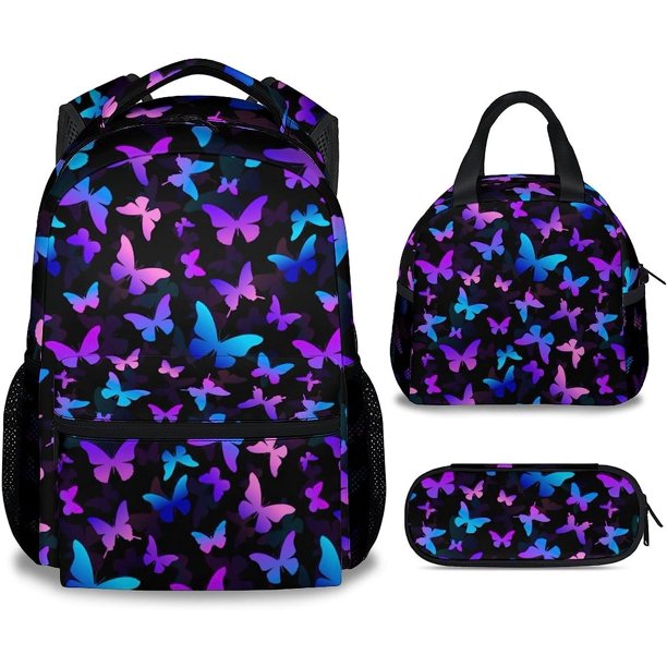 GDAKE Custom Butterfly Backpack for Girls Boys, 16" Cute Cartoon