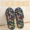 thumbnail image 2 of Balery Bright Mushrooms Pantuflas de Casa de Felpa Silenciosas con Diseño Estampado, Zapatillas Cómodas Antideslizantes de Algodón para Interior-Large, 2 of 8