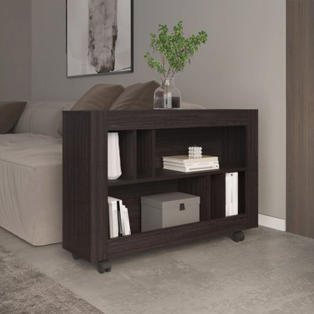 Joge 37,4" Wide Console Table with Six Shelves & Casters | Multi-Functional, Easy Assembly