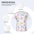 thumbnail image 5 of Rocae Easter Colorful Rabbit for Breathable Men's Baseball T-Shirt Fashionable Casual Baseball Jersey, Moisture-wicking Sportswear Large, 5 of 9