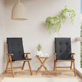 thumbnail image 1 of vidaXL Reclining Garden Chairs with Cushions 2 pcs Solid Wood Teak, 1 of 5