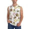 thumbnail image 1 of Fotbe Donut Sloth Men's Camiseta sin Mangas Estampada para Hombres, Playera Casual para Gimnasio, Entrenamiento, Playa-Large, 1 of 7