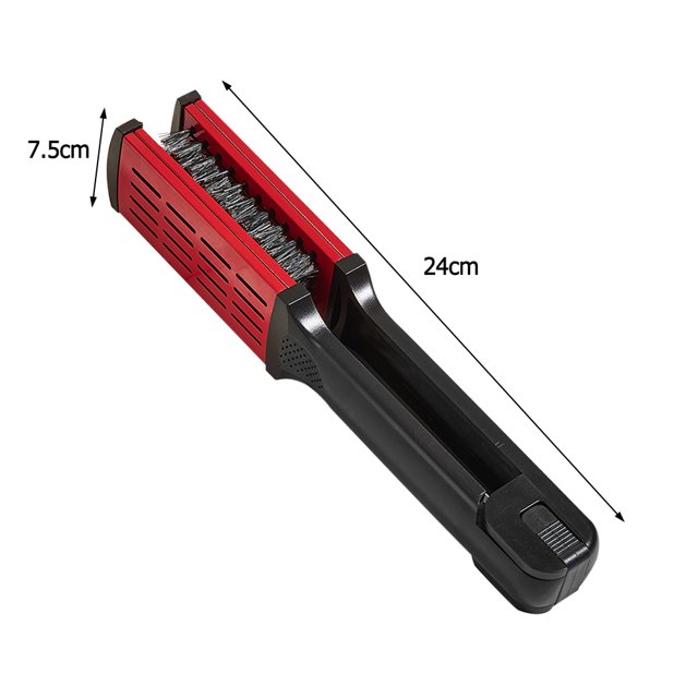 Peine para el cabello liso En forma de V Férula Peine Cerdas Alisado del cabello (Rojo) Likrtyny Cuidado Belleza