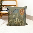 thumbnail image 6 of STPgoods Wild Flowers Cotton Embroidered Decorative Pillow 18" x 18" Decorative Square Throw Pillow in Light Gray Cotton Couch Cushion, 6 of 9