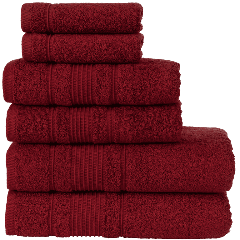 Eco Towels Premium Hotel & Spa Bath Towel Cotton, 30 inch x 56 inch,Set of 4 (Burgundy), Red