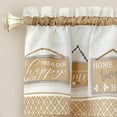 thumbnail image 2 of Woven Trends Modern Farmhouse 3-Piece Window Curtains, Two Tier Panels & Valance, Elegant Textured Soft Curtain for Living, Dining Room, Bedroom, Kitchen (58 x 24 in., Beige), 2 of 5
