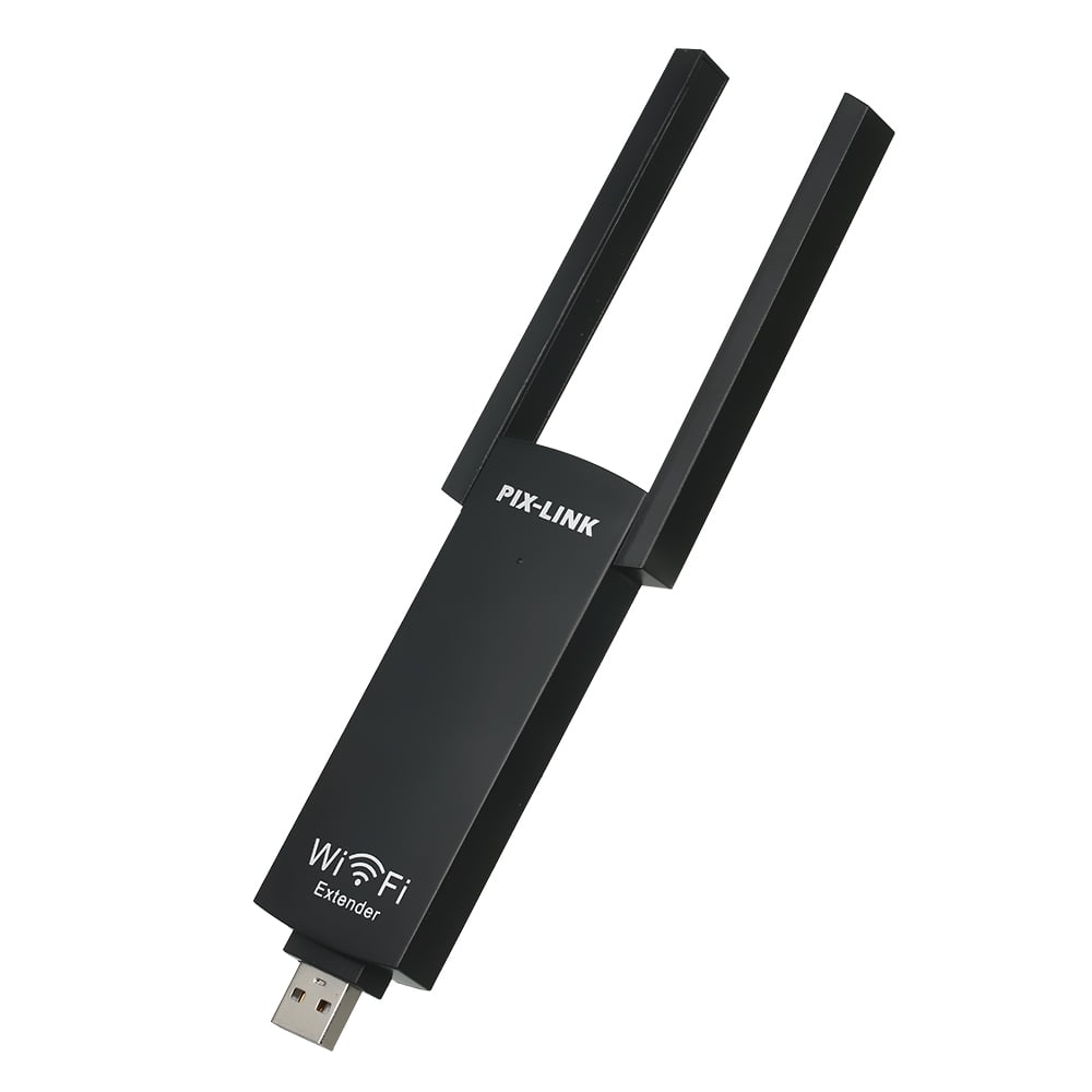 Beskrivende ledsage Meningsfuld PIX-LINK USB Wi-Fi Range Extender Wireless Wifi Repeater Dual Antenna WiFi  Signal Booster Amplifier AP Reapter 300Mbps 802.11b/g/n - Walmart.com