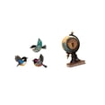 thumbnail image 6 of 4 Pieces Bird Wall Hanging Decor Wooden Globe Figurine Table Clock Eco Friendly Material for Living Room Office Bedroom, 6 of 8