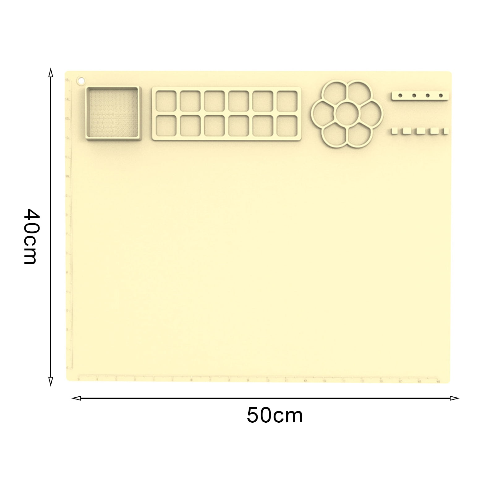 sunsanly Silicone Craft Mat with Cup Non-Stick Surface Versatile Usage Easy-maintenance Foldable Design Painting Mat for Kids