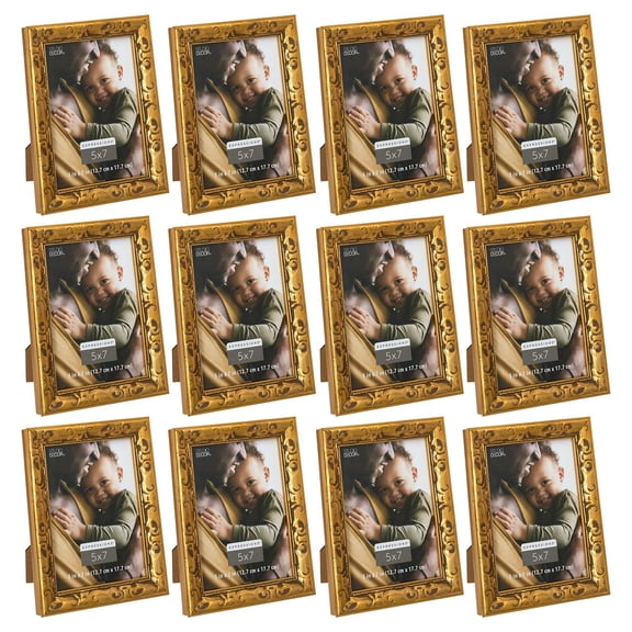 Studio Decor Gold Ornate 5" x 7" Frame, Expressions, 12 Pack