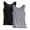 #01Gray, variant on Women's 2-Pack Thin Seamless Quick-Dry Tank Tops, Stretchy Breathable Milk Silk Spandex Sleeveless Workout Layering Tops White 2XL