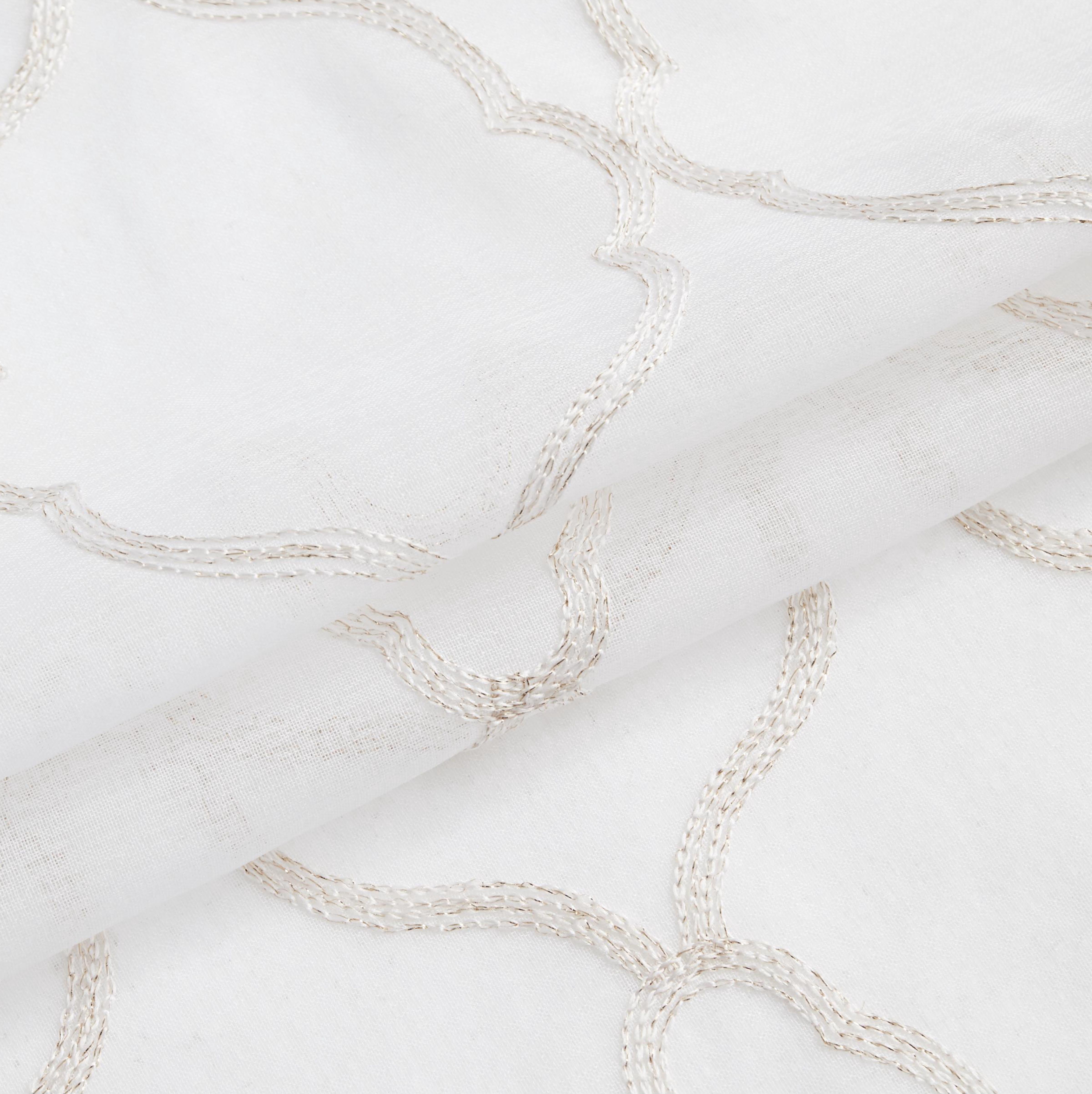 Dainty Home 4-Pack Light Filtering Grommet Curtain Panels, Metallic Embroidered, 54"x84"