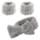 thumbnail image 2 of Muñequeras absorbentes, diadema suave para SPA, diadema para Yoga, ducha, lavado de cara Gris Yuyangstore Muñequeras para lavarse las muñecas, 2 of 8