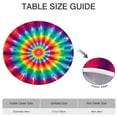 thumbnail image 6 of Rainbow Tie Dye Mandala Pattern Round Fitted Tablecloth with Elastic Edge,Dining Table Cover Waterproof,Outdoor Round Tablecloth for Camping,Dining,Indoor and Outdoor, 6 of 7