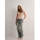 thumbnail image 5 of Camiseta de Mujer con Escote en V Profundo, Color Liso, Corta, Ajustada, para y Verano. Beige M, 5 of 10