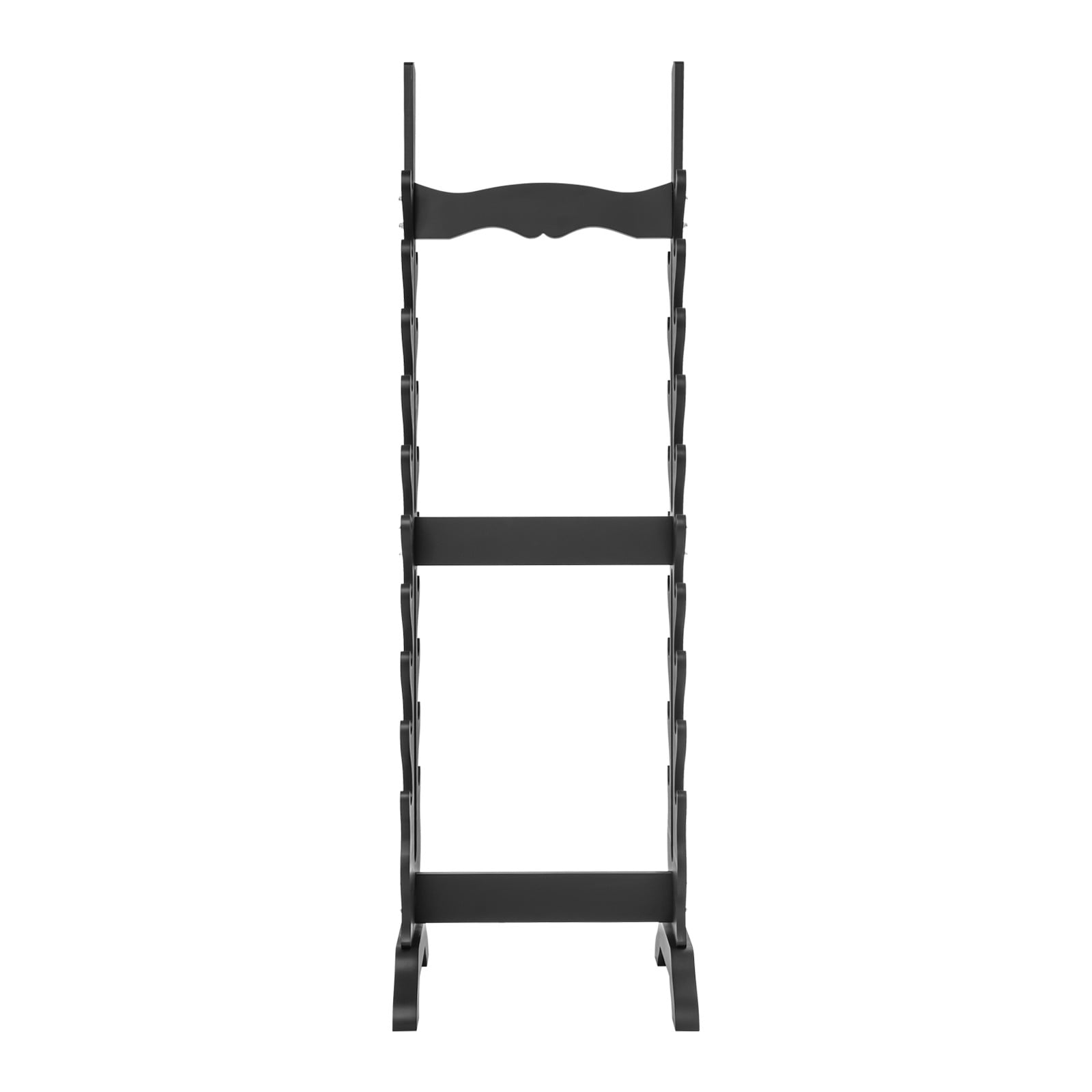 Double-Sided Sword Stand, 20-Layer Floor Standing Katana Sword Display Rack, Black, 66lbs Capacity, for Home Dojo Weapon Storage & Decor