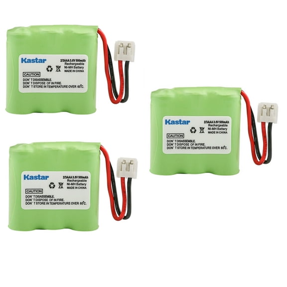 Kastar 3-Pack Ni-MH Battery 3.6V 500mAh Replacement for Cable & Wireless CWD 2000, Cable & Wireless CWD 3000, Hagenuk S900KX, KPN Telecom Orlando 100, Telecom Tie Ellepi, Radio Shack 23-1192