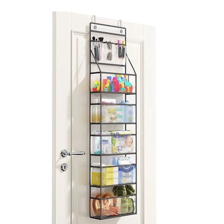 Transparent Wall Mounted Hanging Storage Bag Layer Organizer For Door Proof No Drill Holes Needed Home Textile Closet