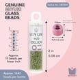 thumbnail image 3 of Miyuki Delica Seed Beads – Size 11/0 (1.6 mm), DB2309, Frost Opaque Glaze Rainbow Olive, 7.2 g, Approx. 1440 Beads, 3 of 7